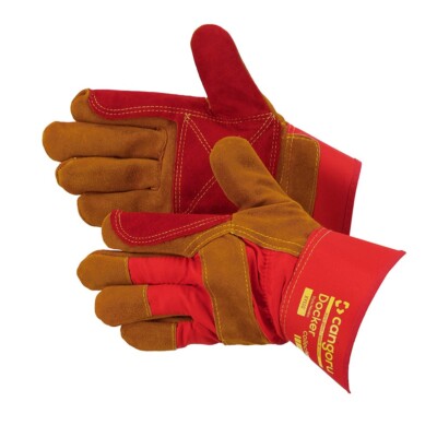 Cangoru XY130 Docker Luxe Leather Palm Work Gloves Durable Cowhide Leather XL