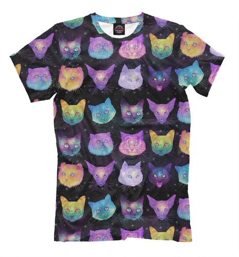 Multi kitty t-shirt - HD bright EDM 