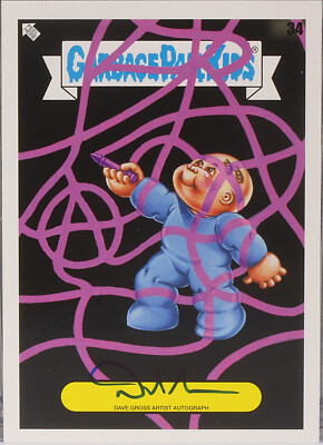 2022 Topps Garbage Pail Kids Book Worms Artist Dave Gross Autograph #34