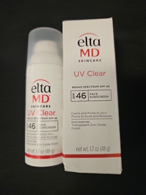 EltaMD Broad-Spectrum SPF 46 UV Clear Facial Sunscreen (1.7 oz) - New In Box