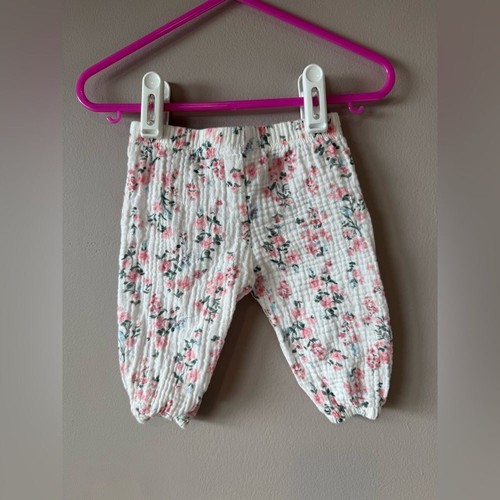 Laura Ashley Baby Girls 100% Cotton Floral Print Pants Size 0-3 months - Picture 10 of 11