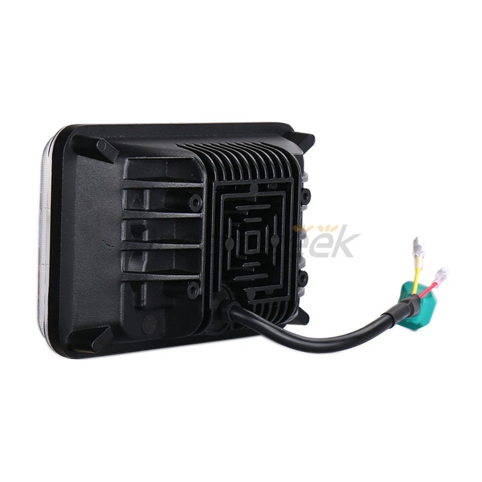 Pair 4x6'' LED Headlights Hi Lo Beam for Chevy Camaro Subaru GL DRL Turn Signal - Image 4 of 4