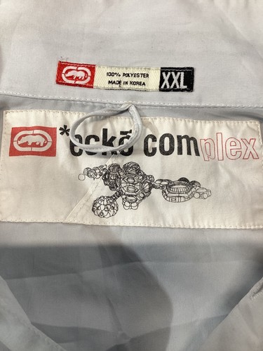 Camicia vintage Ecko Marvel Spider-Man 2XL blu manica corta con bottoni Alex Ross - Foto 4 di 7