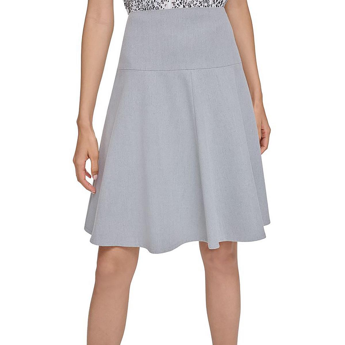 Женская серая юбка А-силуэта длиной выше колена на подкладке Calvin Klein Petites 8P BHFO 0684
