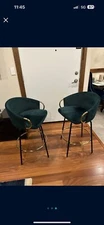 35 Inch Emerald Green Velvet Bar Stools
