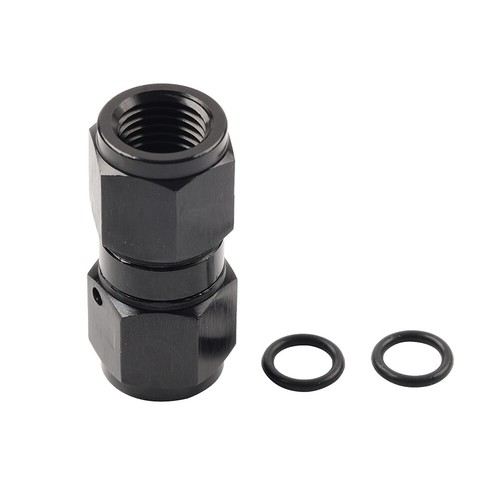 4AN Female to Female Straight Swivel Coupler Union Fitting Adapter Aluminum Blk - Picture 2 of 10
