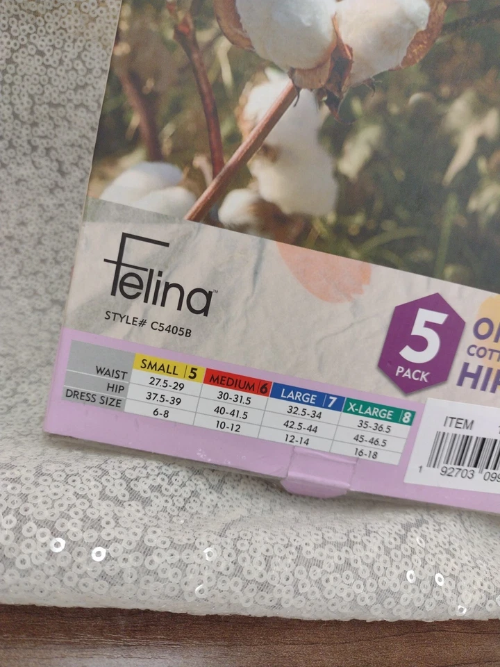 Pack de 5 bragas medianas Felina para mujer Foto 3 de 4