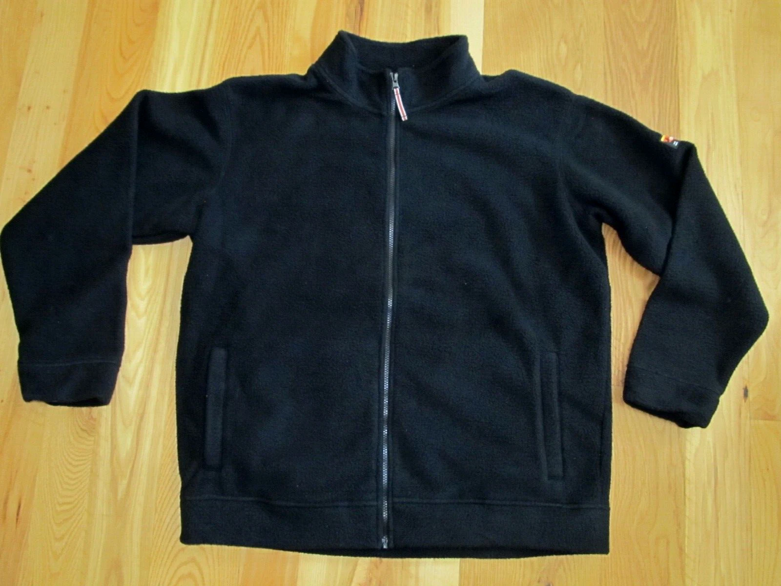 Orvis Black Full Zip Front Black Fleece Jacket Med Weight Men's Med or XL