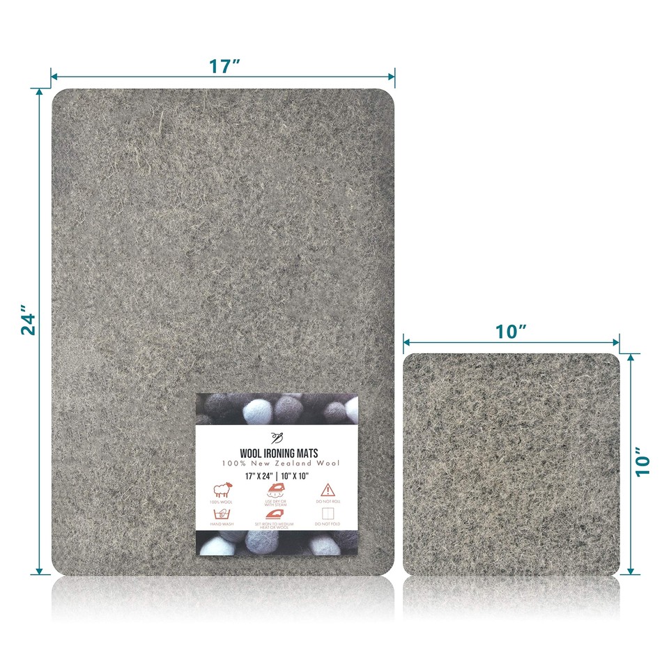 100 New Zealand Wool Pressing Mats for Crafts, Quilting, and Ironing