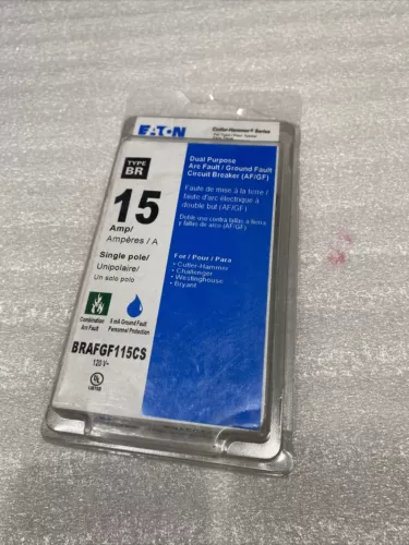 BRAFGF115 EATON 1 POLE 15AMP 120V AFI GFI NEW