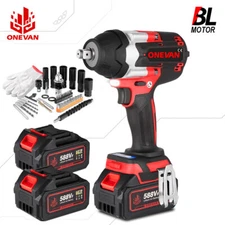 1800Nm Electric Cordless Impact Wrench Gun 1/2" High Power Driver With Battery