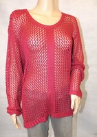 ★ Gina Laura ★ S ~ Rot ~ Toller Pullover In Netzoptik ~ Langarm ~ Neu