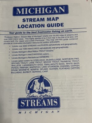 Michigan Stream Map Location Guide 1993 (36 Pages) Prof Higbee’s ...