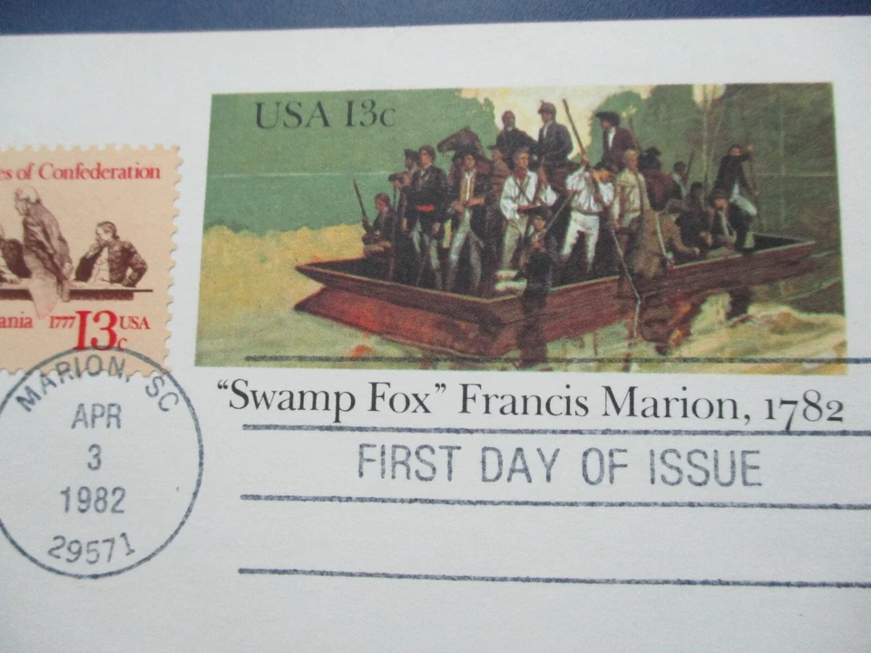 Francis Marion  "The Swamp Fox" First Day of Issue #UX94 - Image 2 of 2