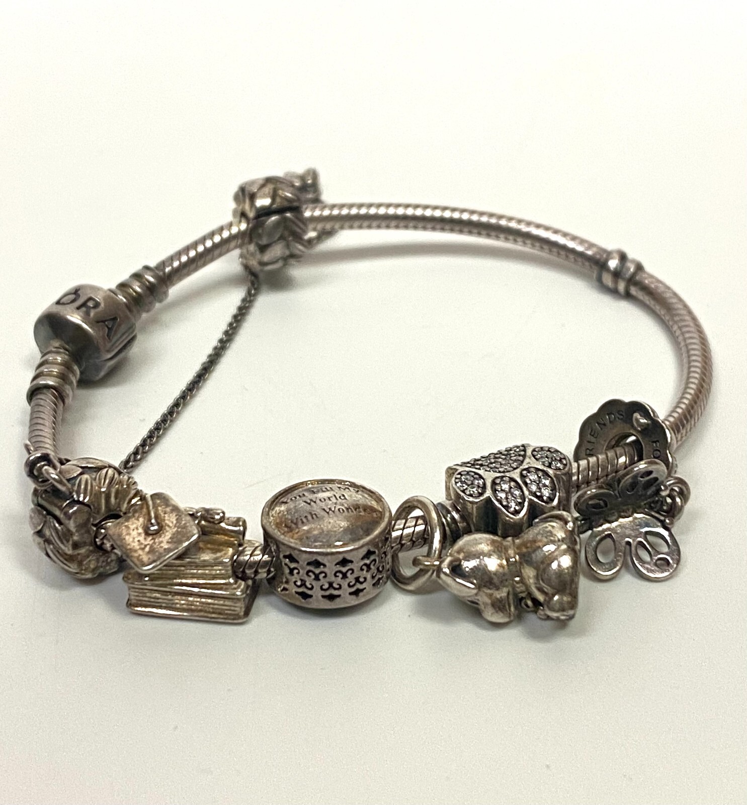 Pandora Solid Sterling Silver Multi-Charm Snake B… - image 3