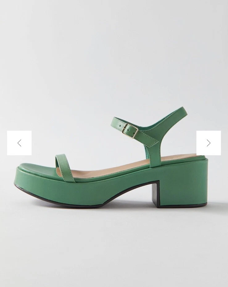 Free People Seychelles Green Paxton Heels, Size 8, New! - Image 3 of 4
