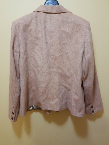 Signature by larry levine Women Pinstriped pink/cream Jacket Blazer Size 20W - Picture 4 of 6