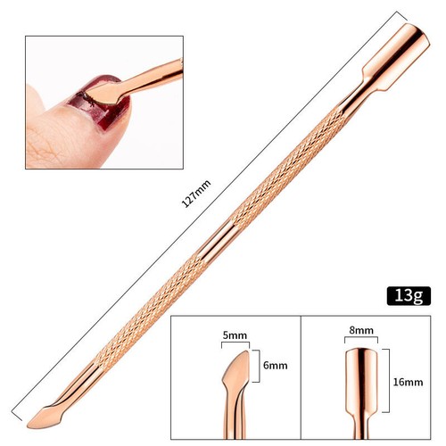 Dual-end Nail Pusher Nail Polish Remover Pedicure Tool Nail Care Cuticle Pusher❥ - Picture 14 of 20