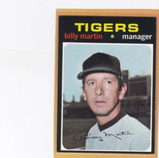 1971 TOPPS BASEBALL BILLY MARTIN #208 TIGERS EXMT/EXMT+ *84092