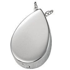 Tear Drop Ash Holder Cremation Urn Keepsake Pendant Necklace Sterling Silver