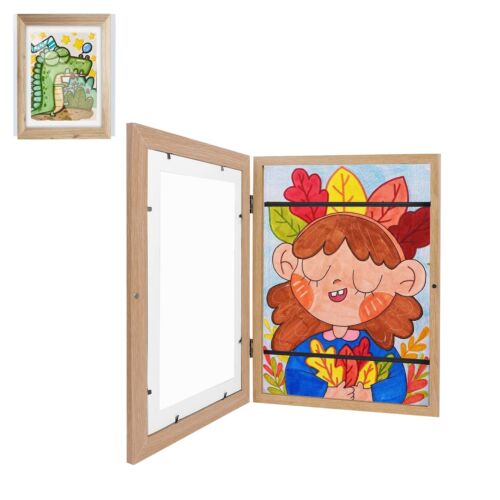 Kinder Kunstwerk Bilderrahmen Frontöffnung Kinderzeichnungen Kunstprojekte A4 - Bild 3 von 19