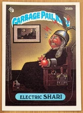 1987 TOPPS GARBAGE PAIL KIDS ELECTRIC SHARI 356B BLUE DOT ERROR IN TITLE