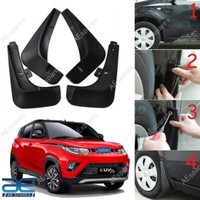 Schlamm Klappe Set Von 4 Schwarz FüR Mahindra Kuv 100 2016-2017 S2U