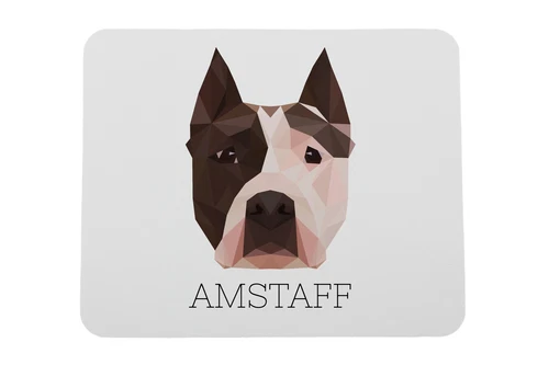 Amerikaanse Staffordshireterriër geometrische onderlegger Art-Dog