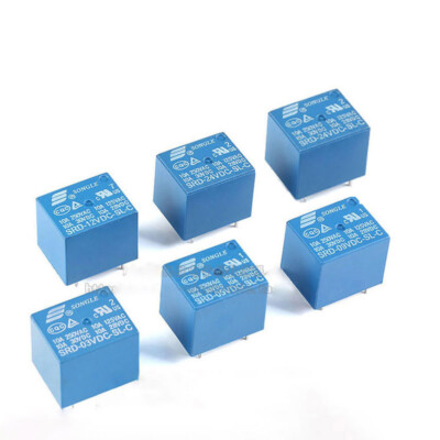 3V / 5V / 9V /12V / 24V Mini Songle Power Relay 4 Pin 6 Pin SPCO/SPDT Contacts