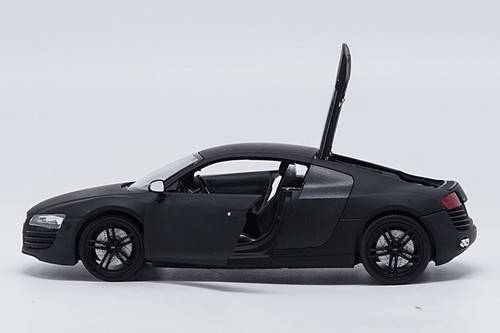 Welly 1:24 Audi R8 Matte Black Diecast Model Car New in Box - Picture 4 of 6