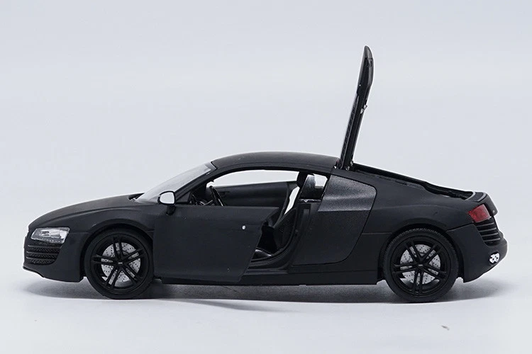 Welly 1:24 Audi R8 Matte Black Diecast Model Car New in Box - Image 4 of 4
