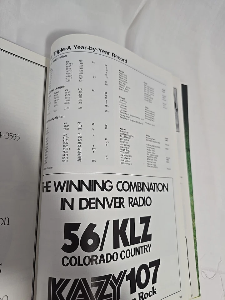 1981 Denver Bears Souvenir Program Colorado Rockies - Image 4 of 4