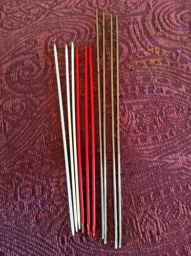 Vintage Posten 47 Teile Hero, Windo, Standard Stricknadeln Einzel + Doppelspitze + Tasche - Bild 3 von 7
