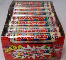 Mega Smarties 24 Count Box Rolls Candy Smarty Bulk Candies Over 3 LBS
