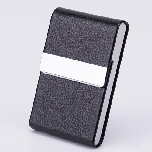 Leather Pocket Name Business Credit Card ID Holder Case Wallet Magnetic Buckle Ḧ - Picture 11 of 22