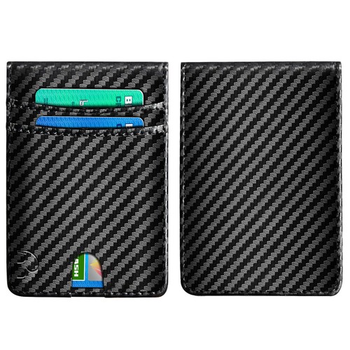 Slim Wallet for Men Minimalist Front Pocket Money Clip Bifold Credit Card Holder - Picture 29 of 32