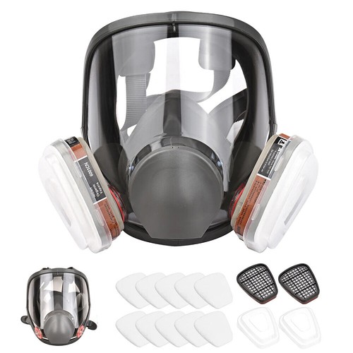 15 IN 1 Gasmaske Vollgesicht Chemie Sprühlackierung Atemschutz Dampf 6800 Sicherheit - Bild 3 von 15