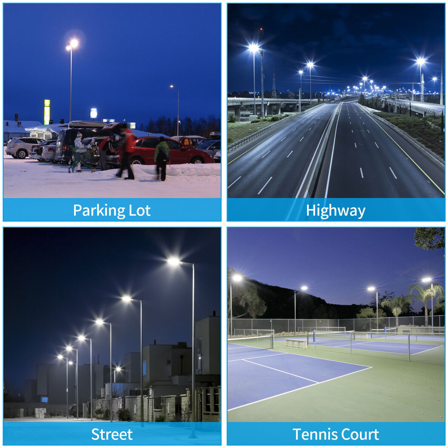 LED Street Area Light 200W Dusk to Dawn Shoebox Outdoor Parking Lot Pole Lights