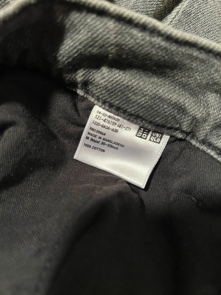 Uniqlo Grey Mens Baggy Jeans Size 30 - Image 3 of 3