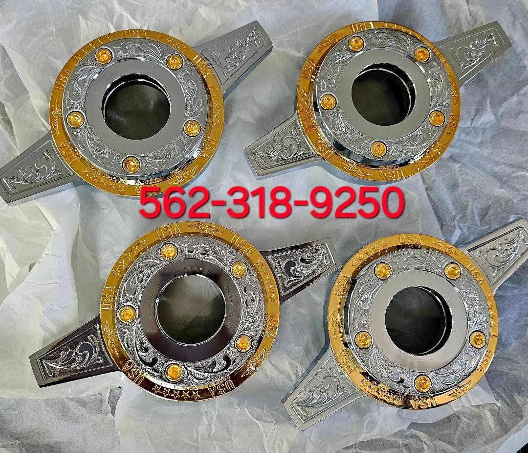 Lowrider Engraved Zenith Locking Knock Offs w/ Gold Rings & Screws