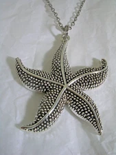 STARFISH PENDANT AND CHAIN WITH LOBSTER LOCK IN STAINLESS STEEL HIGH POLISHED