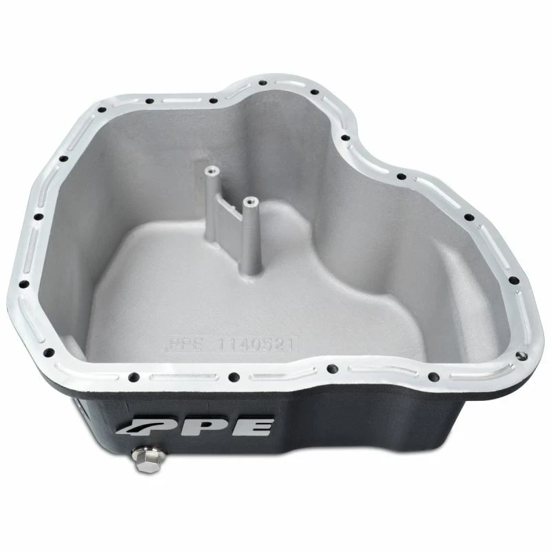 PPE Black High Capacity Cast Aluminum Oil Pan For 2011-2016 GM 6.6 LML Duramax Foto 3 de 4