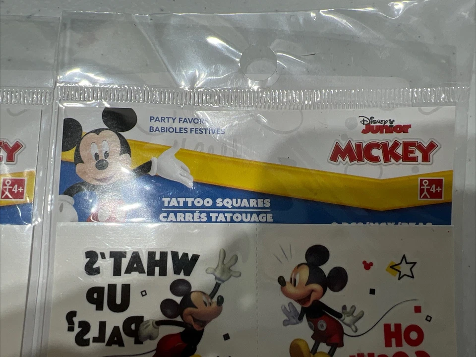 Mickey Mouse 24 Temporary TATTOOS Birthday Party Favor Stocking Stuffers 3 Packs - Image 3 of 4