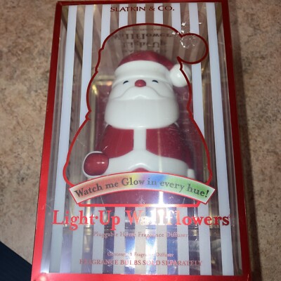Bath & Body Works Wallflower Plug In Light Up Santa Claus Color Changing Retired