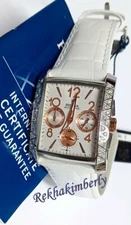 Festina Ladies Function Zirconi Watch Rectangular WHITE Leather NEW F16524/2