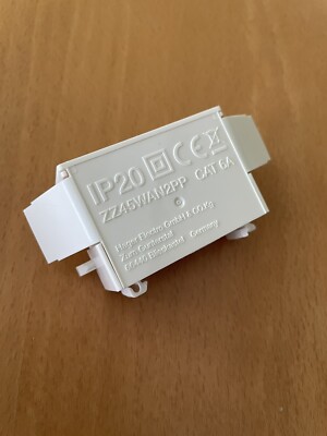Hager ZZ45WAN2PP RJ45-Buchse in Patch/Patch Ausführung 180° für WAN, CAT 6A,IP20