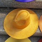Suede 9.5cm Wide Brimmed Women's Hat Men's Church Jazz Hat Fedoras Cowboy Hat