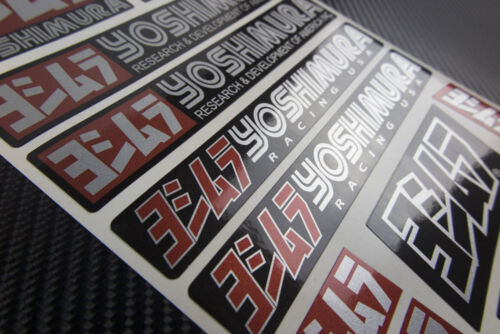 Yoshimura Metallic Auspuff Aufkleberblatt 14 Aufkleber Set Suzuki GSXR hitzebeständig - Bild 2 von 5