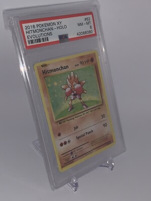 Pokémon TCG Hitmonchan Holo PSA 8 XY Evolutions Rare Base Set 62
