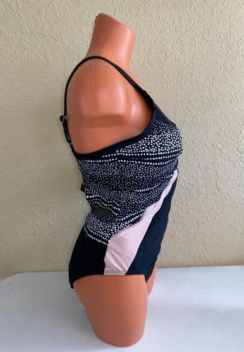 Next Womens Dark Star Contour One Piece Swimsuit Black Size Large - Picture 2 of 4